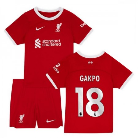 Camiseta de fútbol Liverpool 2023-24 Gakpo 18 Niño 1ª equipación Camiseta de fútbol Liverpool 2023-24 Gakpo 18 Niño 1ª equipación